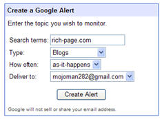 google blog alert